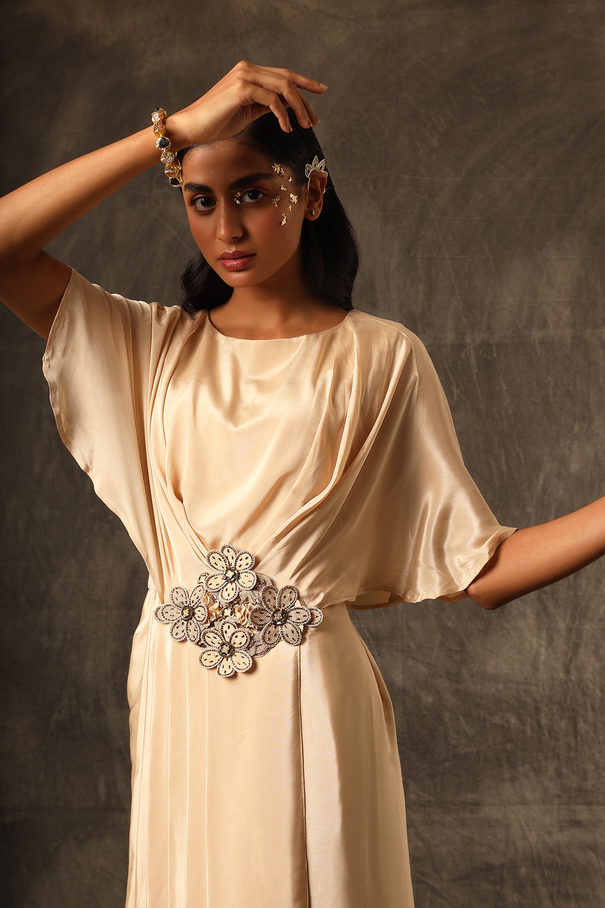 Hrishitaa Bhatt in Fawn Drape Tunic