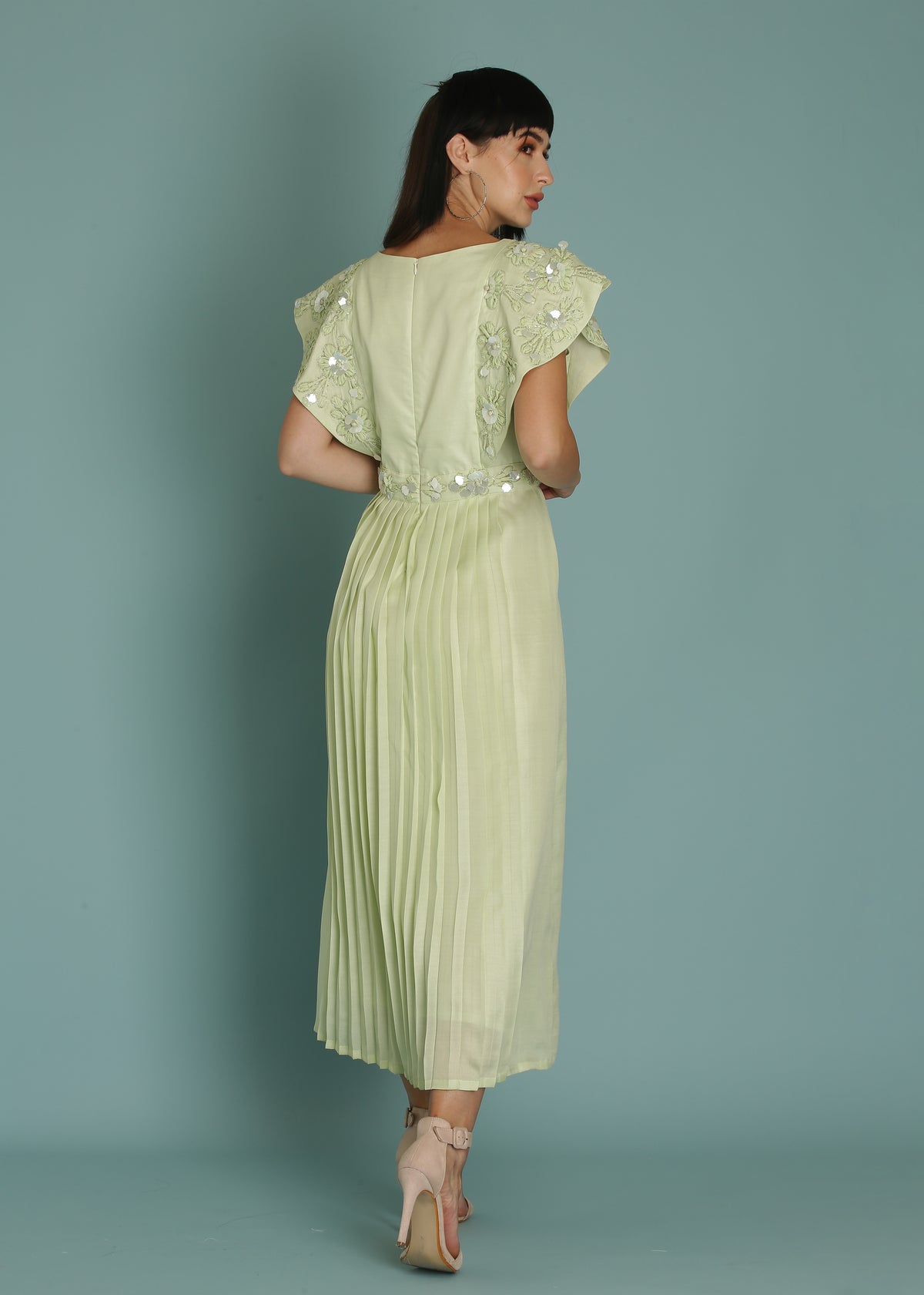 Honeydew Green A-Line Dress