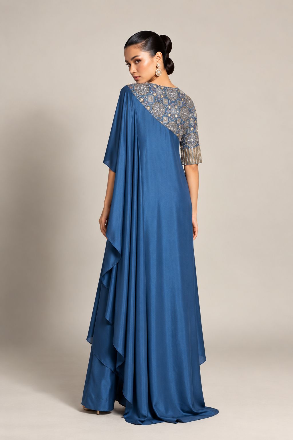 Sapphire Celeste Draped Set