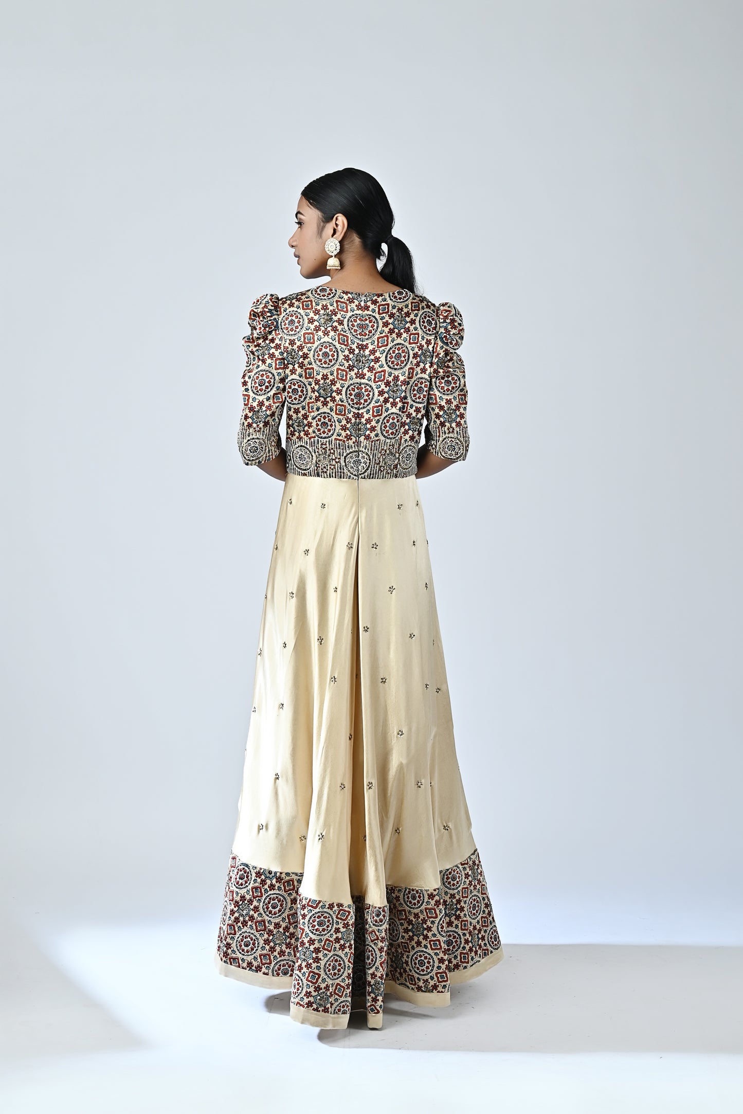 Ivory Embroidered Anarkali