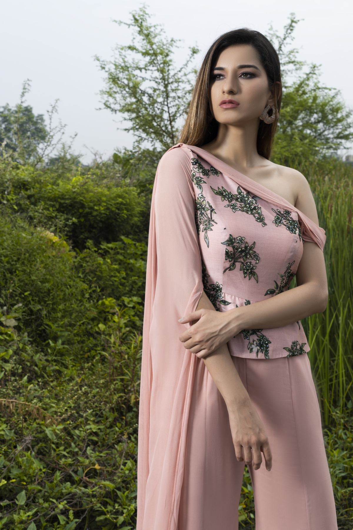 Rossa pink off shoulder jumpsuit