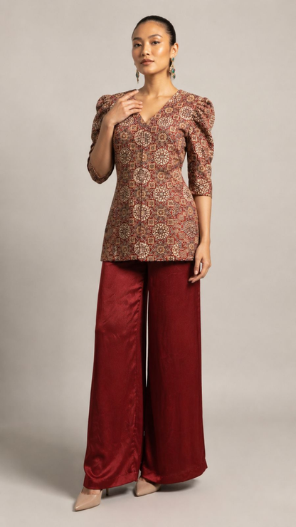 Heritage Print Peplum Co-Ord Set