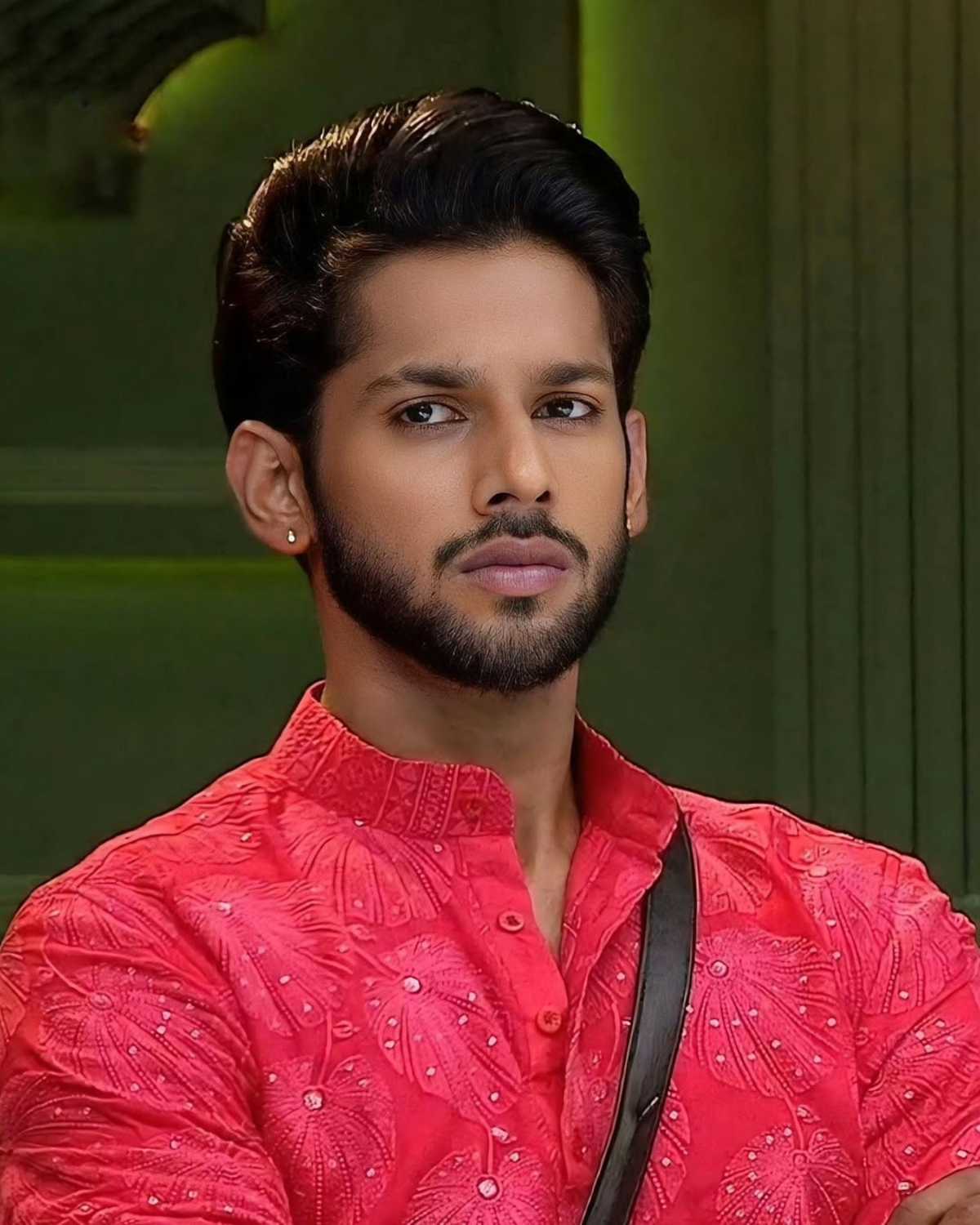 Baseer Ali in Bright Pink Embroidered Kurta