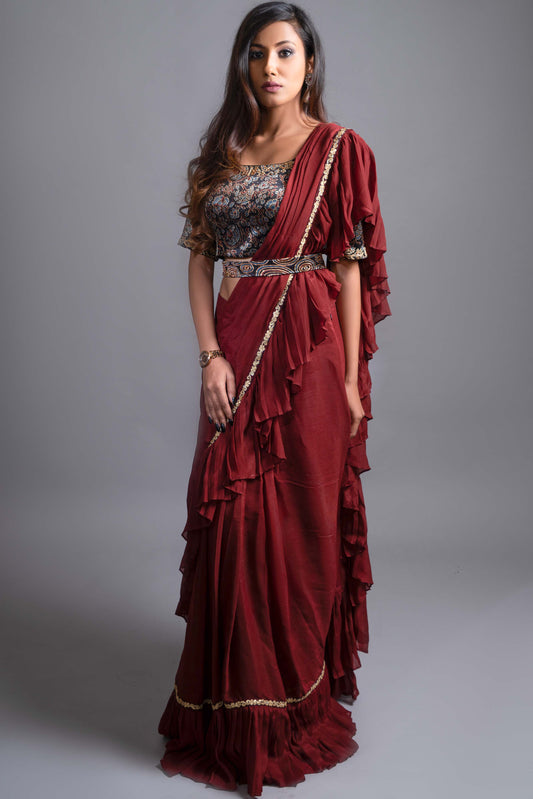 Veronica Drape Saree Set