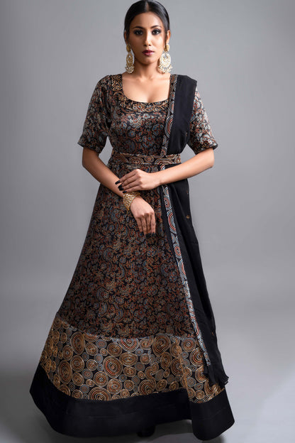 Rhea Anarkali with waistband and Dupatta