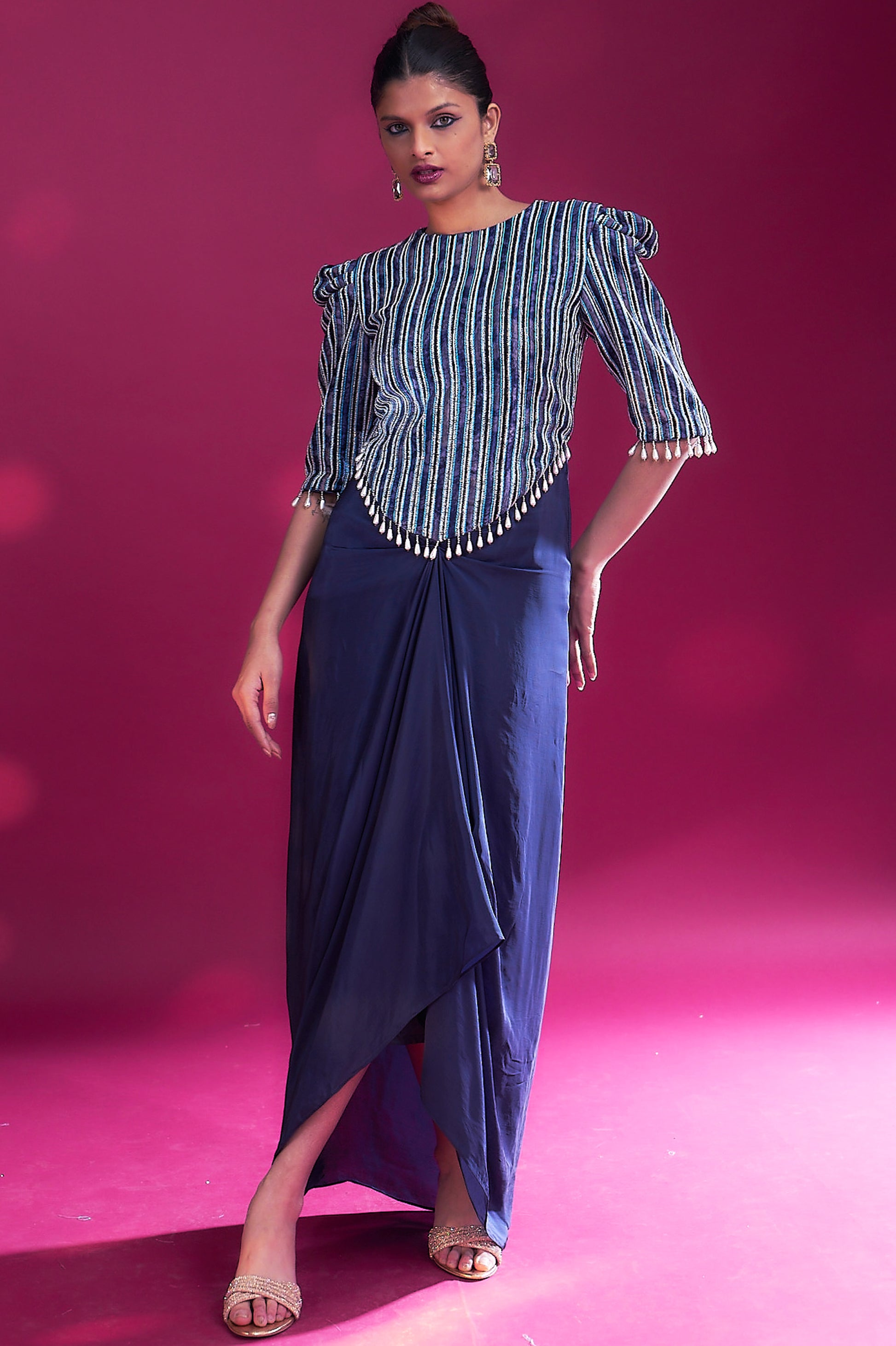 ajrakh dress design Seher Ajrakh Modal Satin Suit DIMPLE DESIGN STUDIO