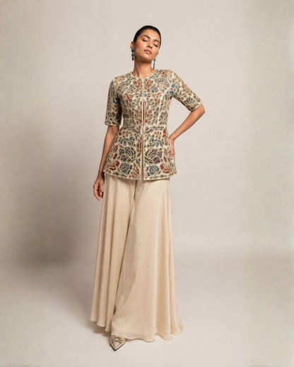 Heritage Print Peplum Co-Ord Set