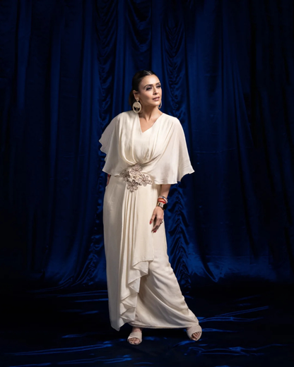 Hrishitaa Bhatt in Fawn Drape Tunic