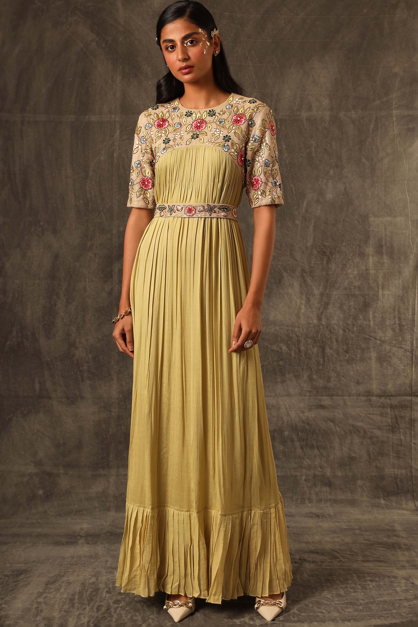 Cuey Gathered maxi dress