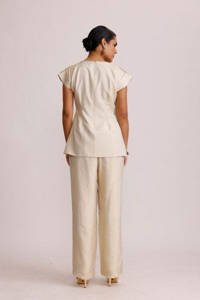 Ivory Top with Straight Pants