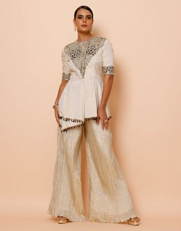 Shimmer Tissue Jacket with Crush Pants
