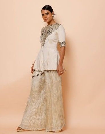 Shimmer Tissue Jacket with Crush Pants