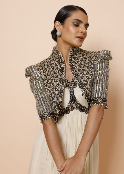Ivor Gown with Ajrakh Jacket