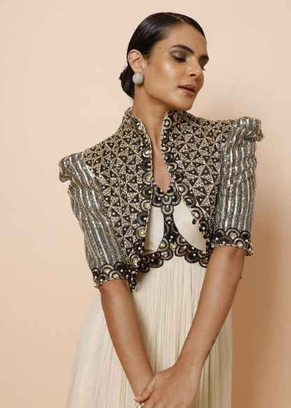 Ivor Gown with Ajrakh Jacket