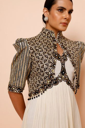 Ivor Gown with Ajrakh Jacket