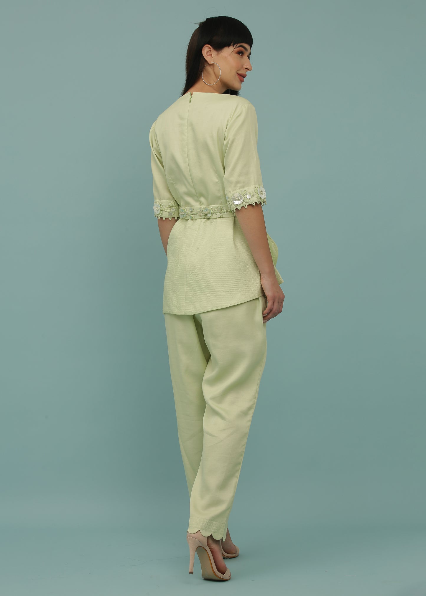 Light ultramarine Mint Green Coord Set