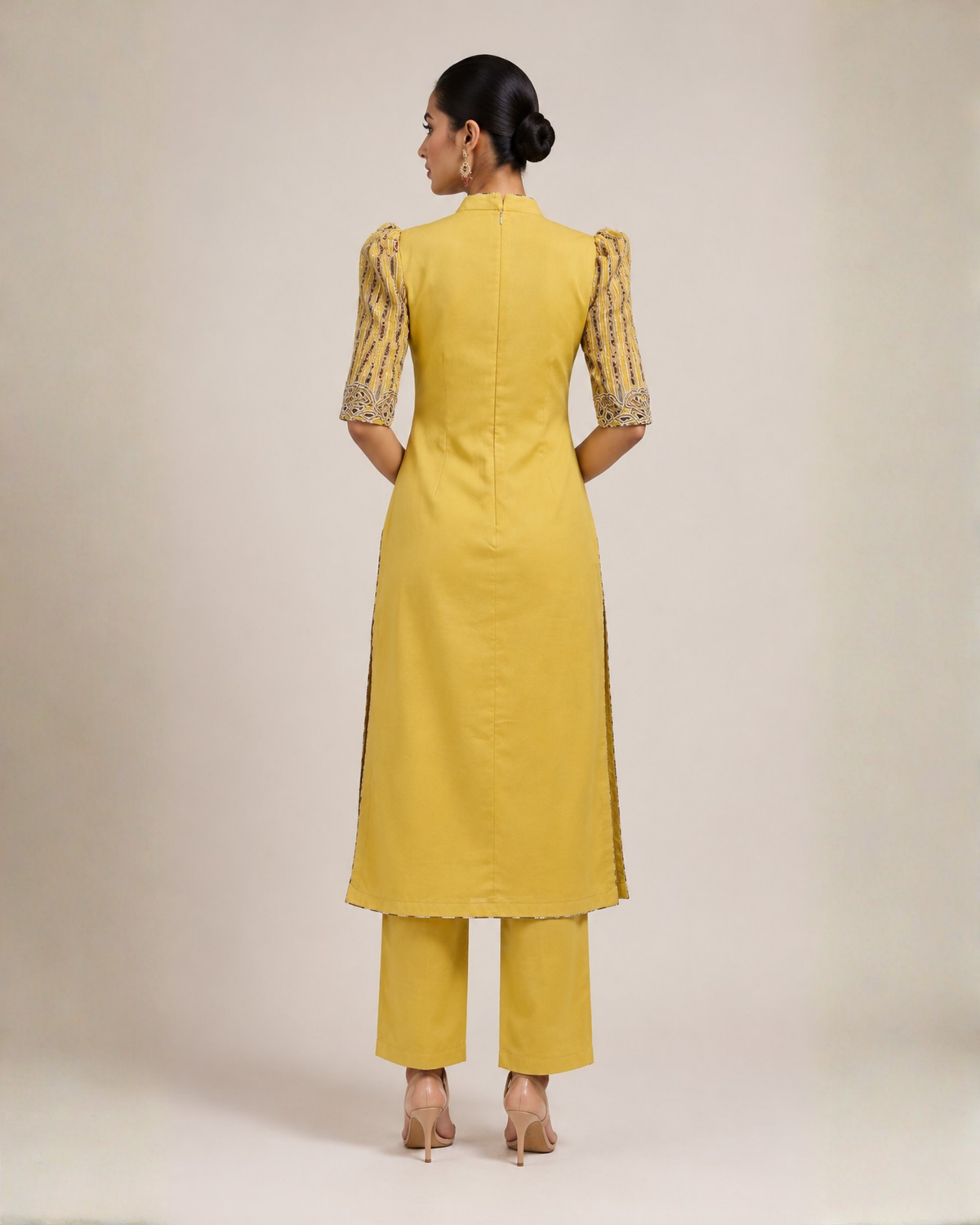 Sunshine Yellow Embroidered Straight Kurta Set
