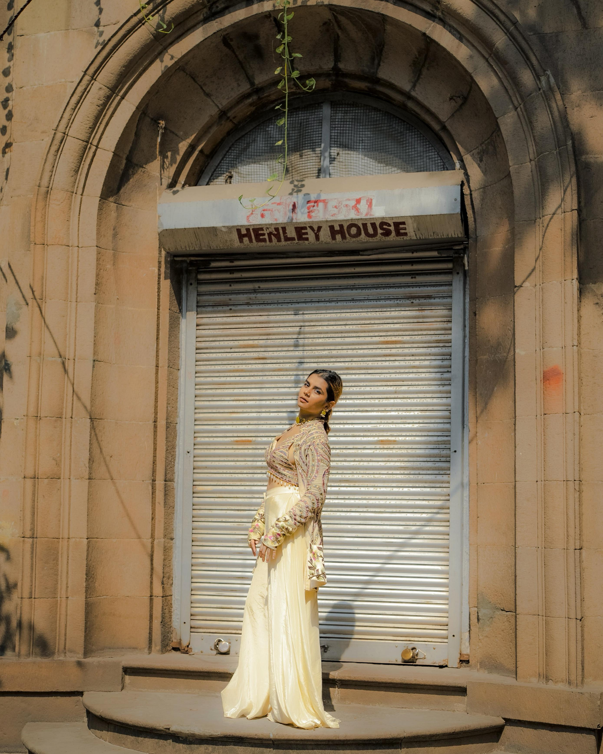 Vidhi Kothari in Ivory Bralette and Palazzo Pants with Jacket