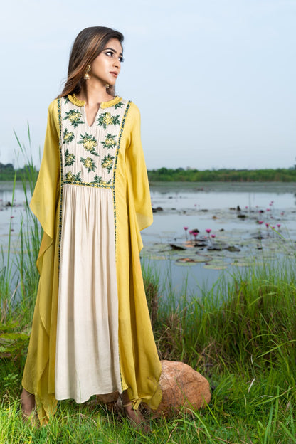 Mustard yellow kaftaan