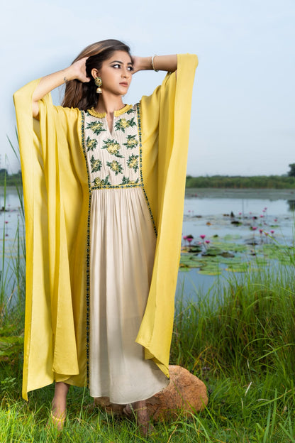 Mustard yellow kaftaan
