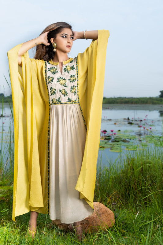Mustard yellow kaftaan