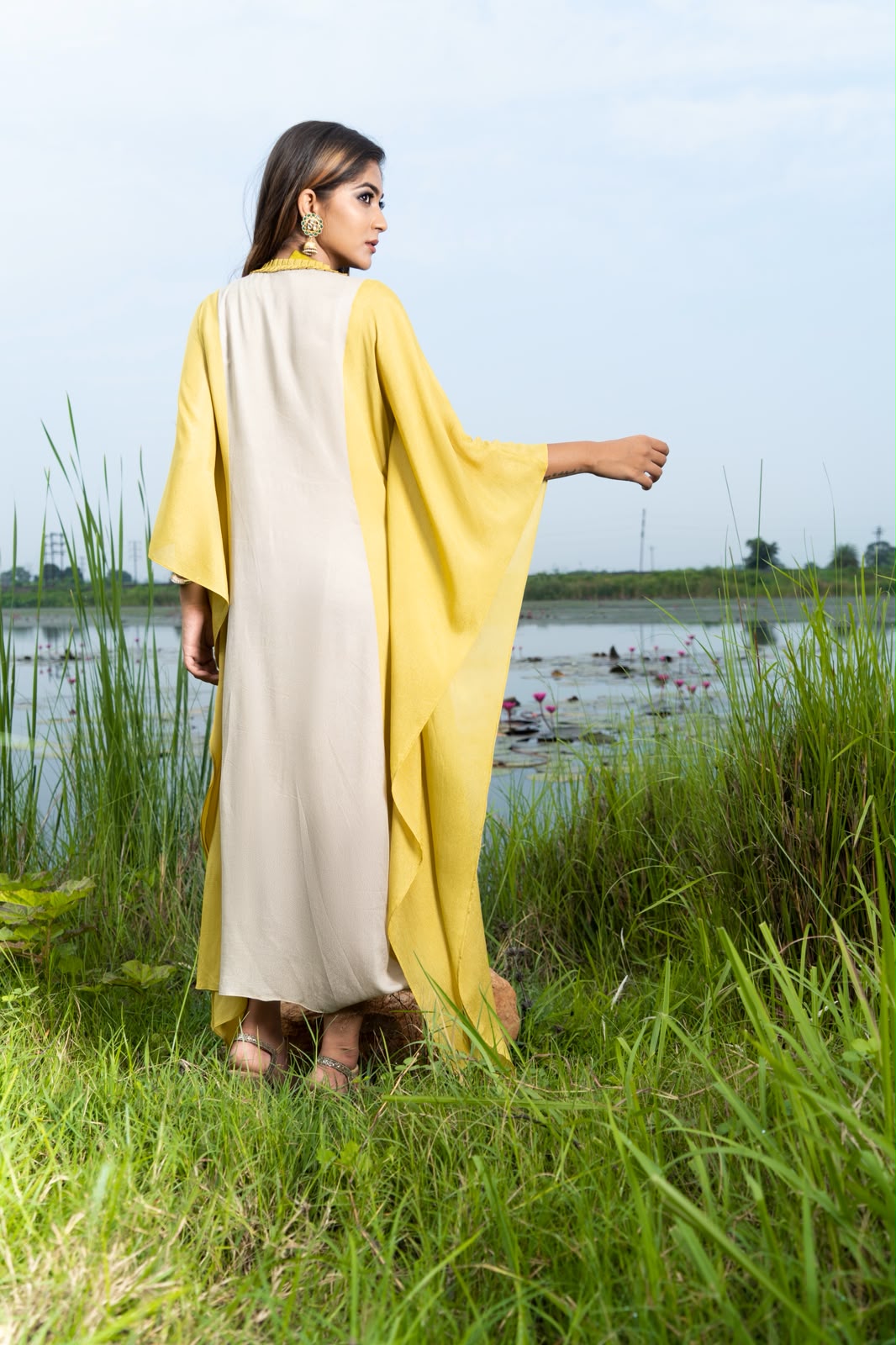 Mustard yellow kaftaan