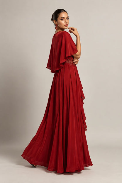 Carmine Reverie Gown
