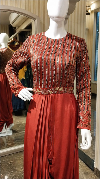 Sienna Veil Drape Gown