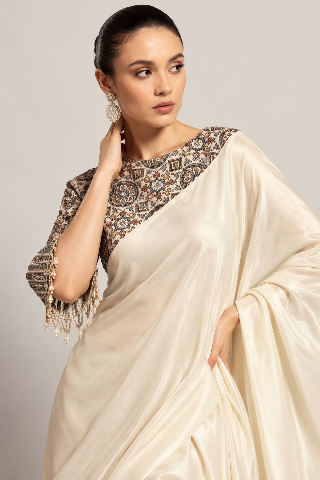 Ivory Aster Draped Saree