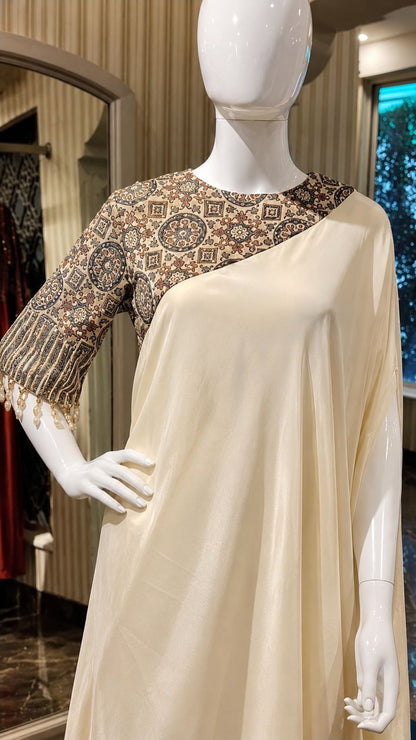 Ivory Aster Draped Saree