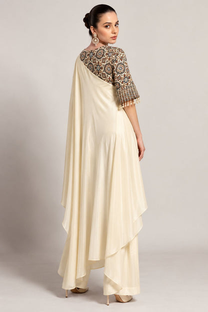 Ivory Aster Draped Saree