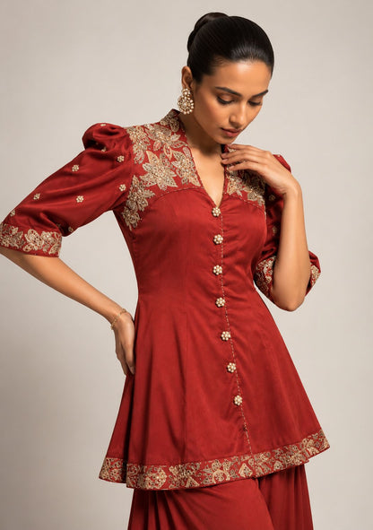 Garnet Heirloom Kurta Set