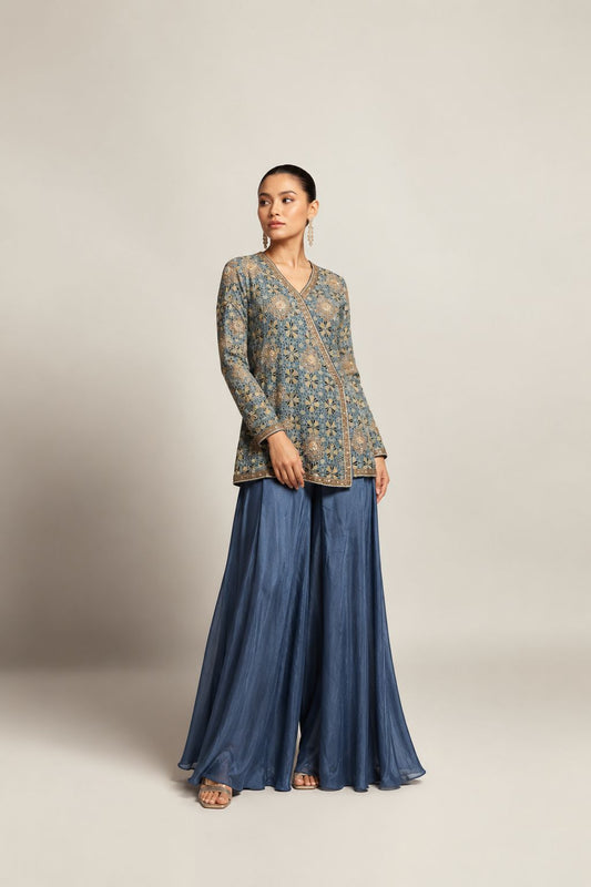 Indigo Meher Printed Palazzo Set