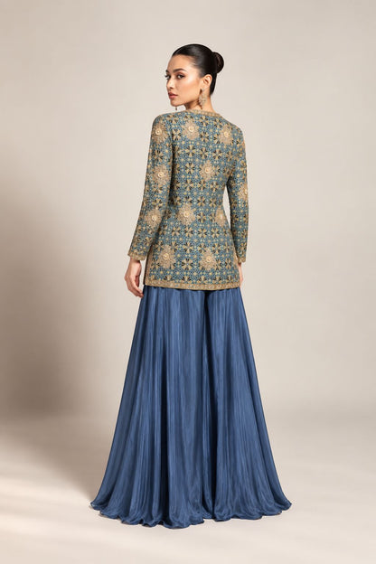 Indigo Meher Printed Palazzo Set