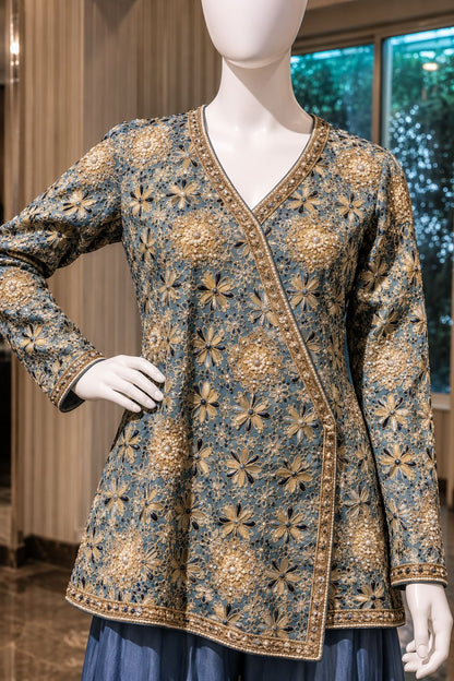 Indigo Meher Printed Palazzo Set