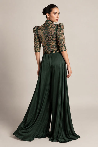 Emerald Rhapsody Couture Jumpsuit