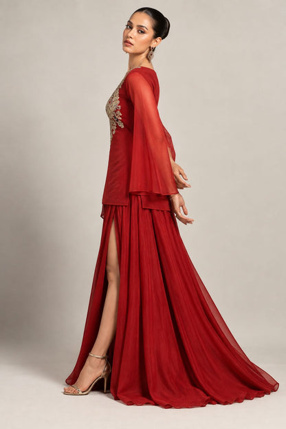Ruby Zareen Slit Skirt Ensemble