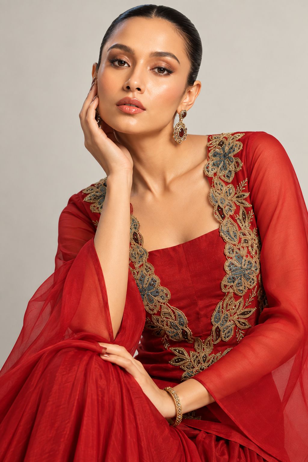 Ruby Zareen Slit Skirt Ensemble