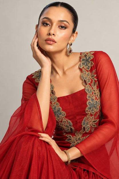 Ruby Zareen Slit Skirt Ensemble
