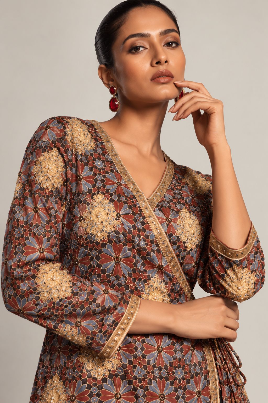 Noir Mehrun Printed Wrap Ensemble