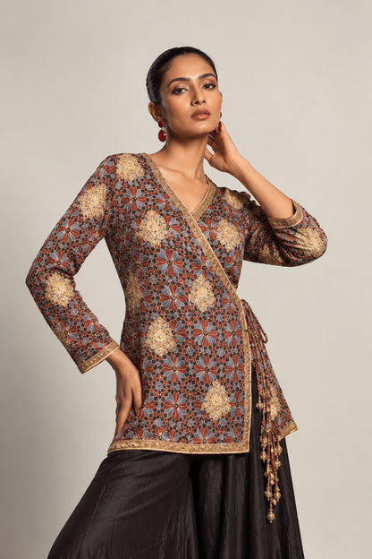 Noir Mehrun Printed Wrap Ensemble