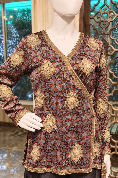 Noir Mehrun Printed Wrap Ensemble