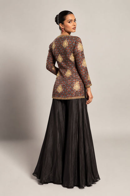 Noir Mehrun Printed Wrap Ensemble