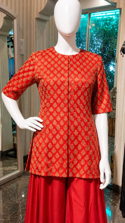 Scarlet Noor Brocade Flare Set