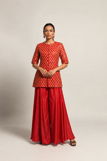Scarlet Noor Brocade Flare Set