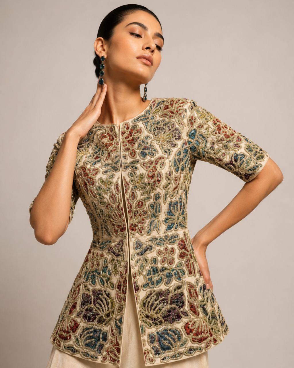 Heritage Print Peplum Co-Ord Set