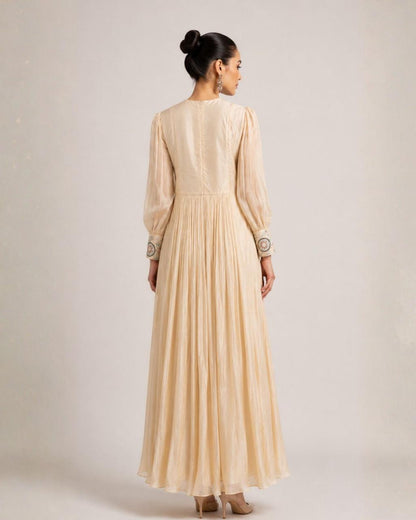 Ivory Embroidered Anarkali Dress