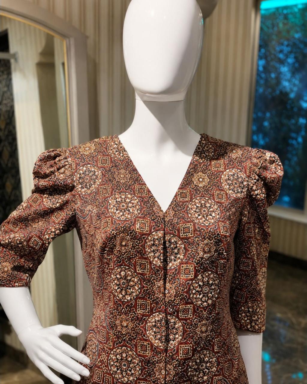 Heritage Print Red Peplum Co-Ord Set